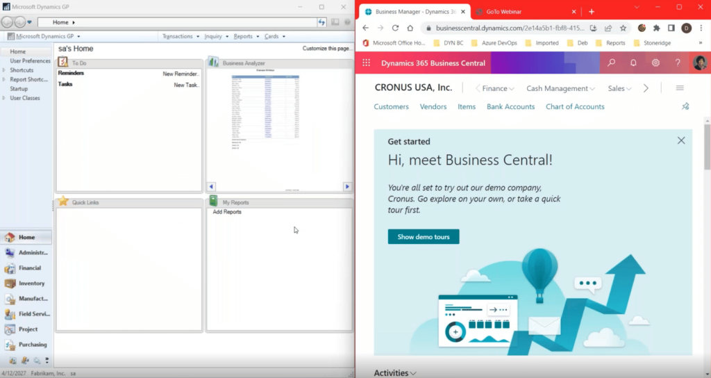 Difference Between Dynamics GP and Dynamics 365 Business Central