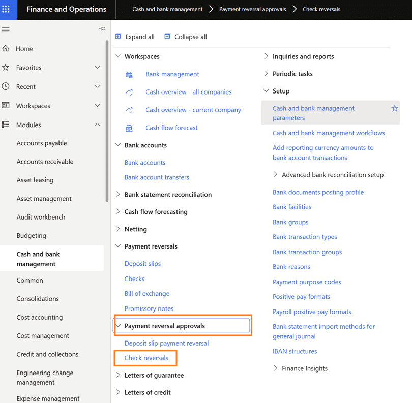 Payment reversal approvals check reversals