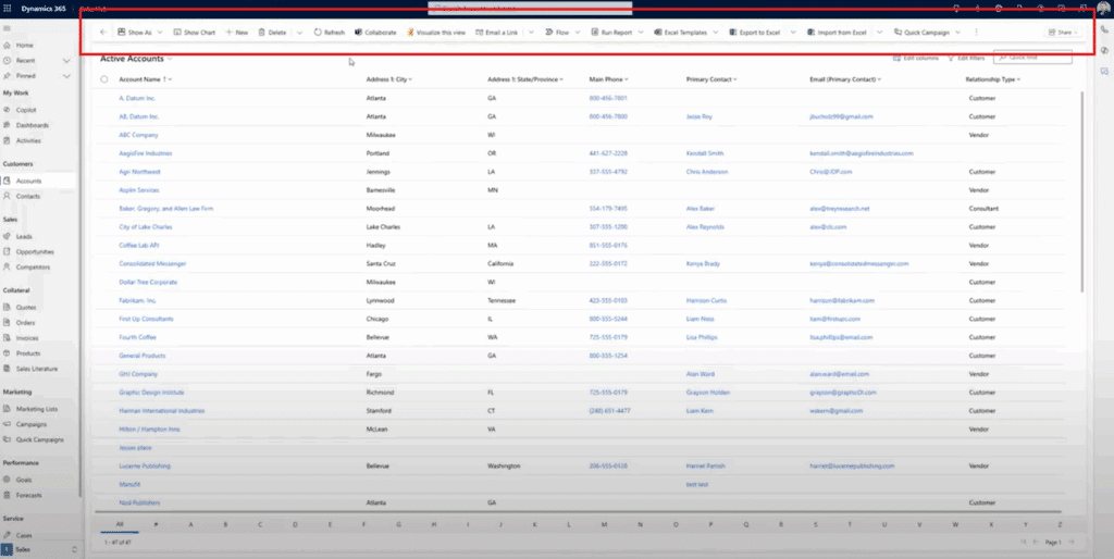 D365 Sales Command Bar Old