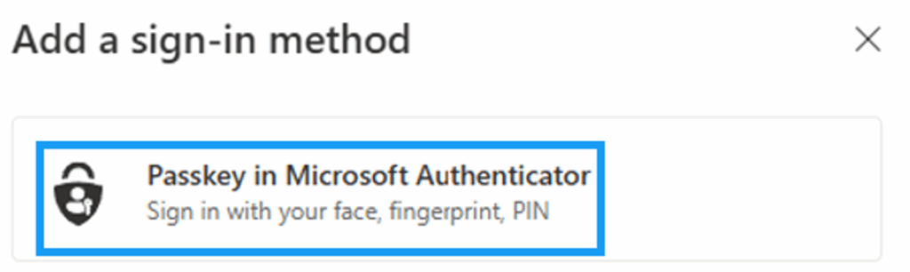 Passkey in Microsoft authenticator