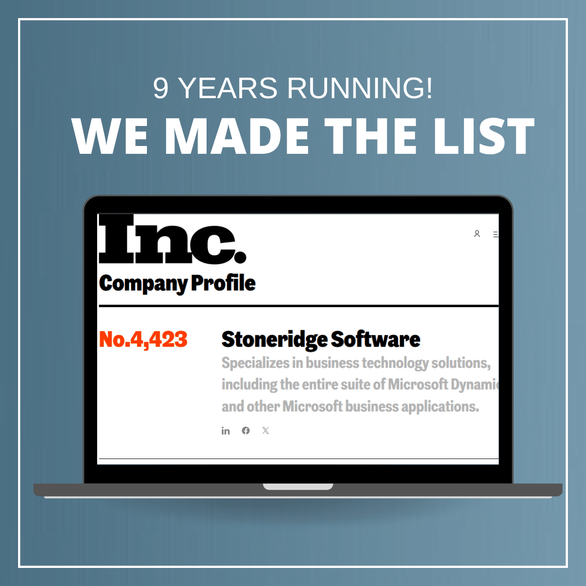 Stoneridge Software Inc 5000 2025