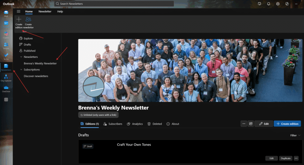 How to create a newsletter in outlook