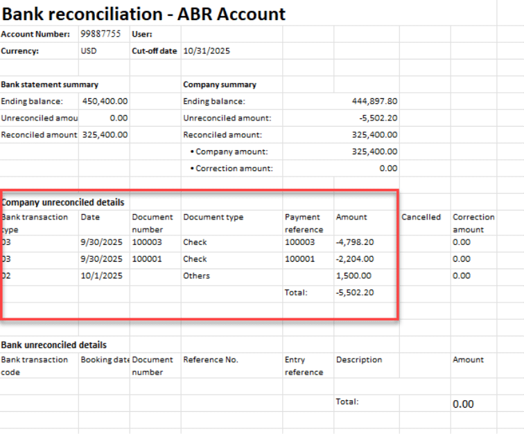Advanced Reconciliation D365 Finance ABRAccount