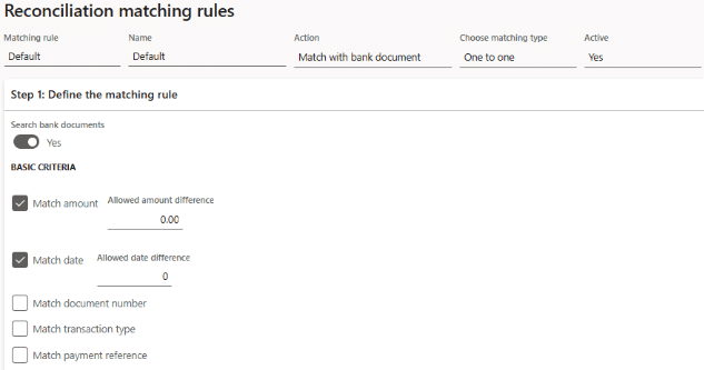 Advanced Reconciliation D365 Finance Document Number