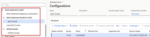 Advanced Reconciliation D365 Finance Reporting Configuration Bank Statement BA12