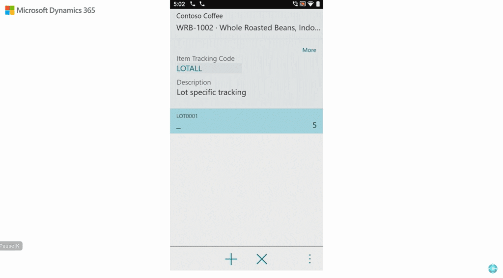 D365 BC Mobile Item Tracking