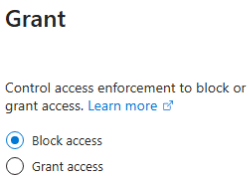 Conditional Access Block Access