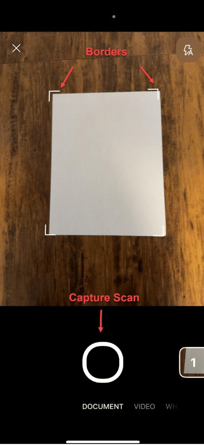 OneDrive ScanFeature Capture Scan