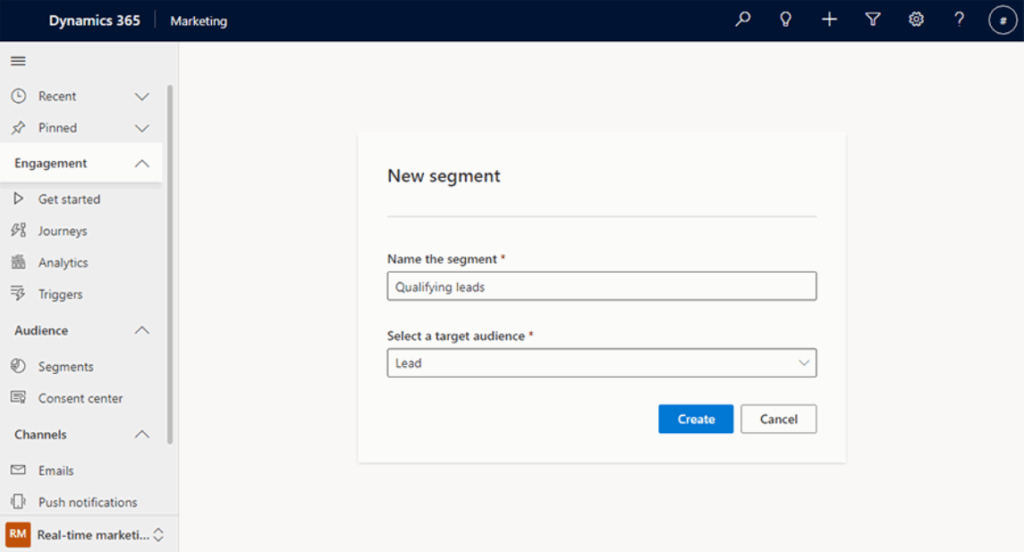 Create targeted segment