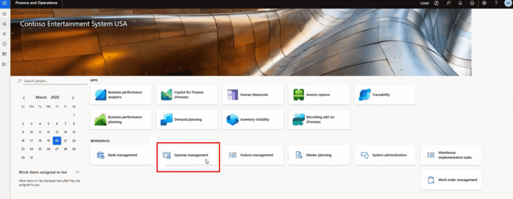 Launch Expense Management Workspace