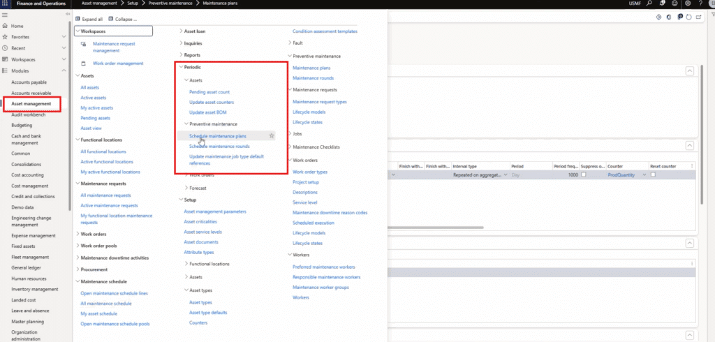 Schedule Maintenance plans