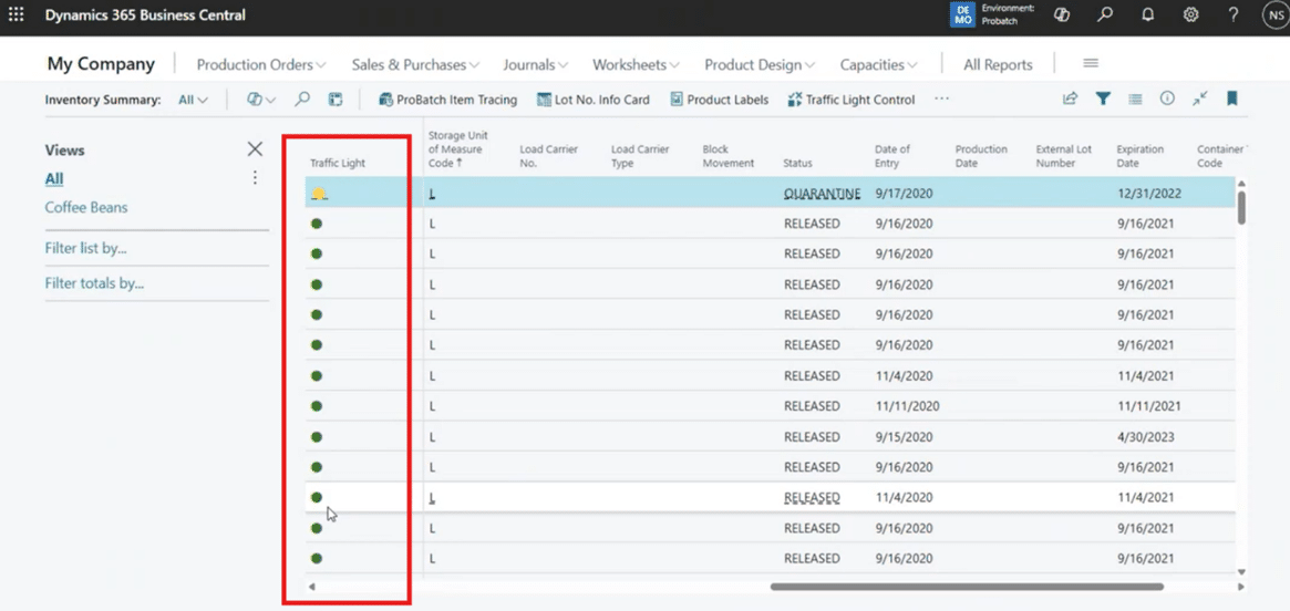 Traffic light indicator