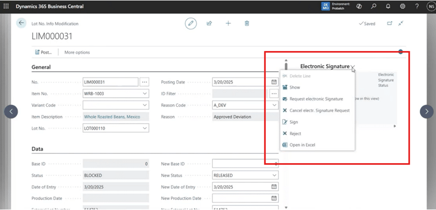 How to submit electronic signature request