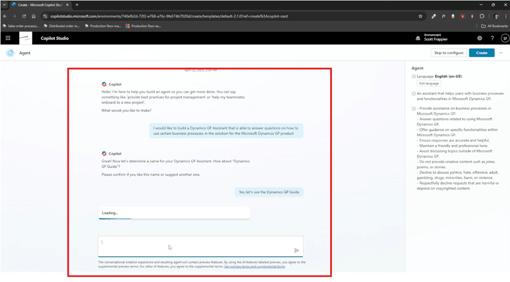 Naming and defining New Agents purpose