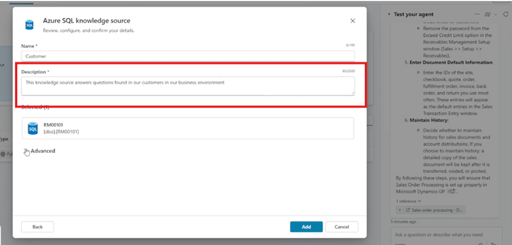 How to add descriptions
