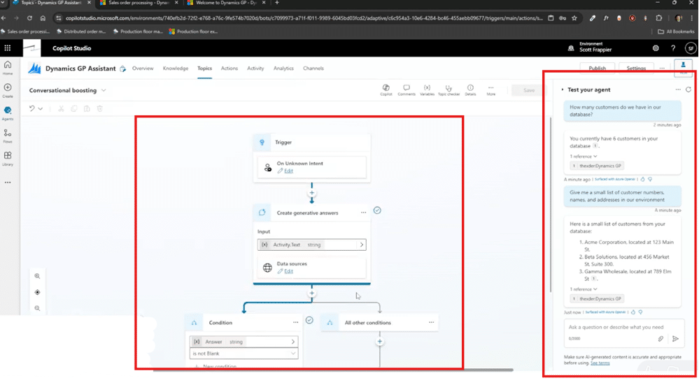 How to ask agent questions