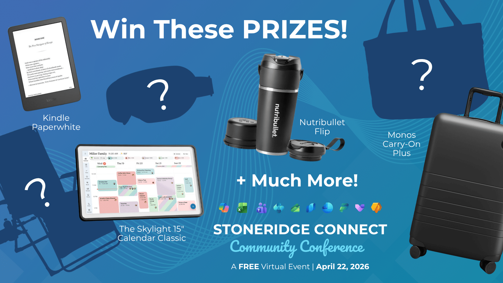 collage of prizes given away for Connect 2026