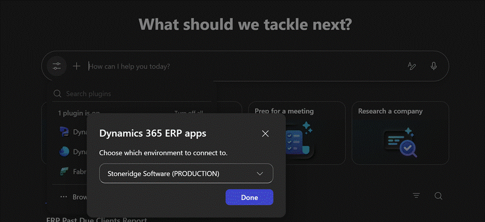 Dynamics erp apps environment connection