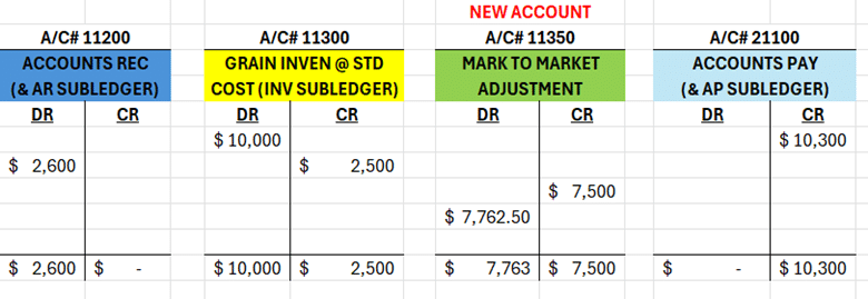 Balance sheet t-accounts and new accounts configured for perpetual inventory