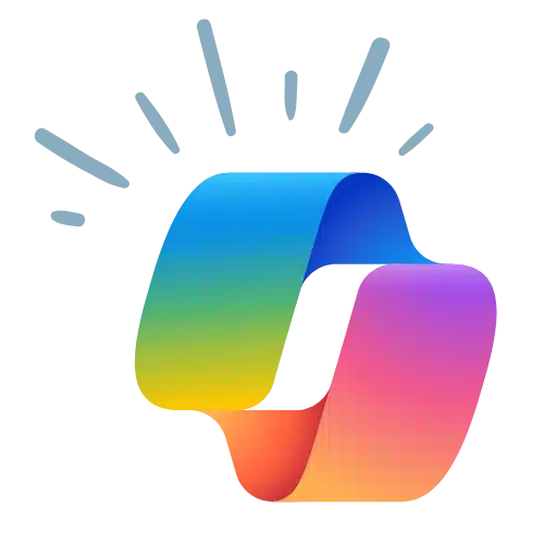 Copilot icon with sunburst