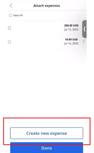 Where to add new expense in Expense Management App