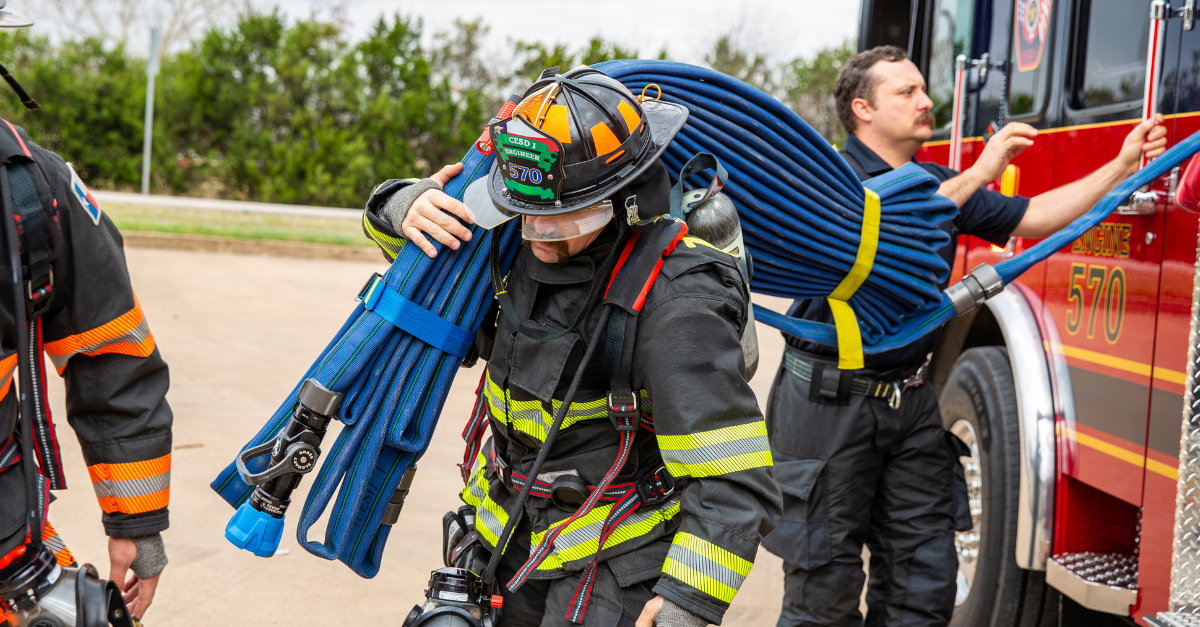 Fire Rescue person with equipment